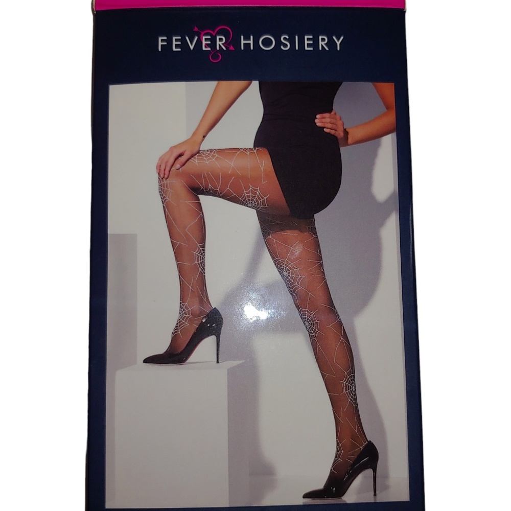Cute Halloween spider web print tights